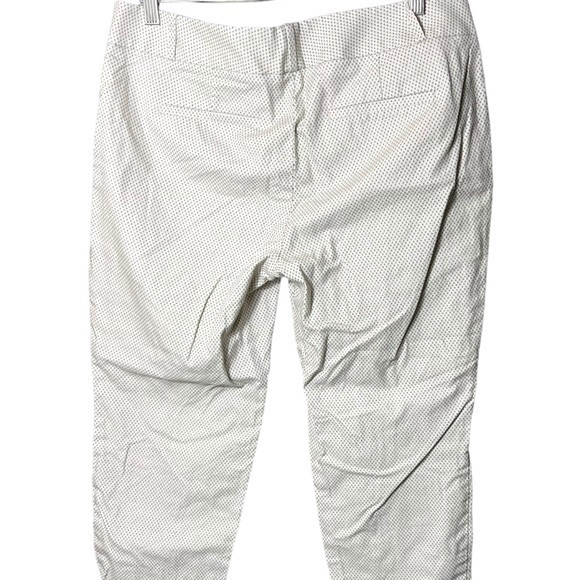 Loft Marisa Tan Black Polka Dot Straight Leg Pants Size 12 Petite‎ Career Casual - Picture 3 of 5